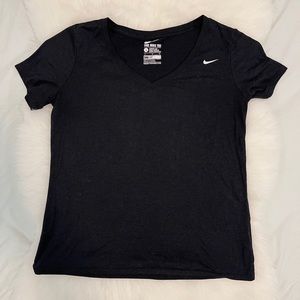 Nike Women’s Black Large Dri-fit V-neck T-shirt